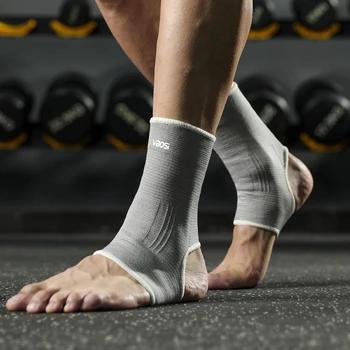 1 Pair One Size Elastic Breathable Ankle Support Sleves for Running Basketball Cycling 1