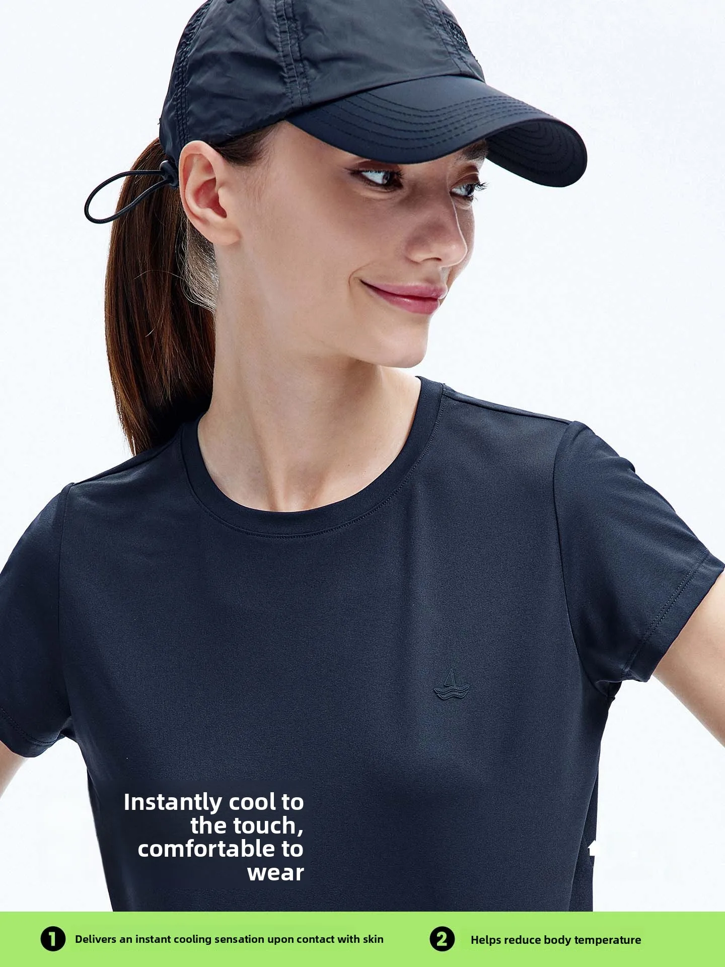 Lightweight Summer Outdoor Women's T-shirt Navigare Small Sailing Boat Short Sleeve UV Protection Breathable Comfortable Ladi...