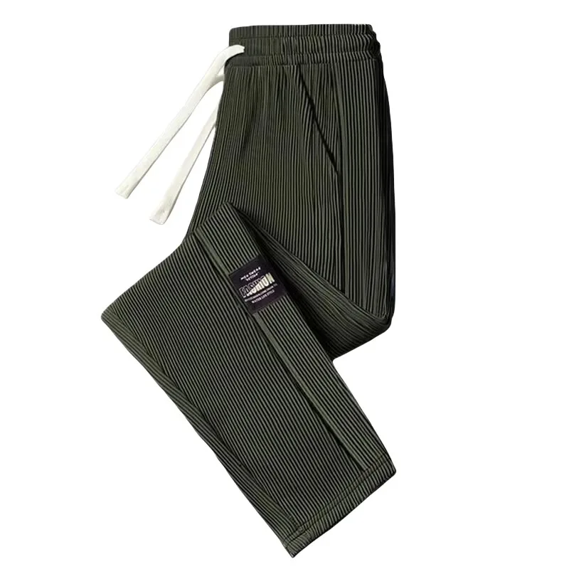 

New Recalled Lightweight Breathable Elastic Waist Sports Pants Straight Leg Wide Leg Summer Casual Trousers for Young Men
