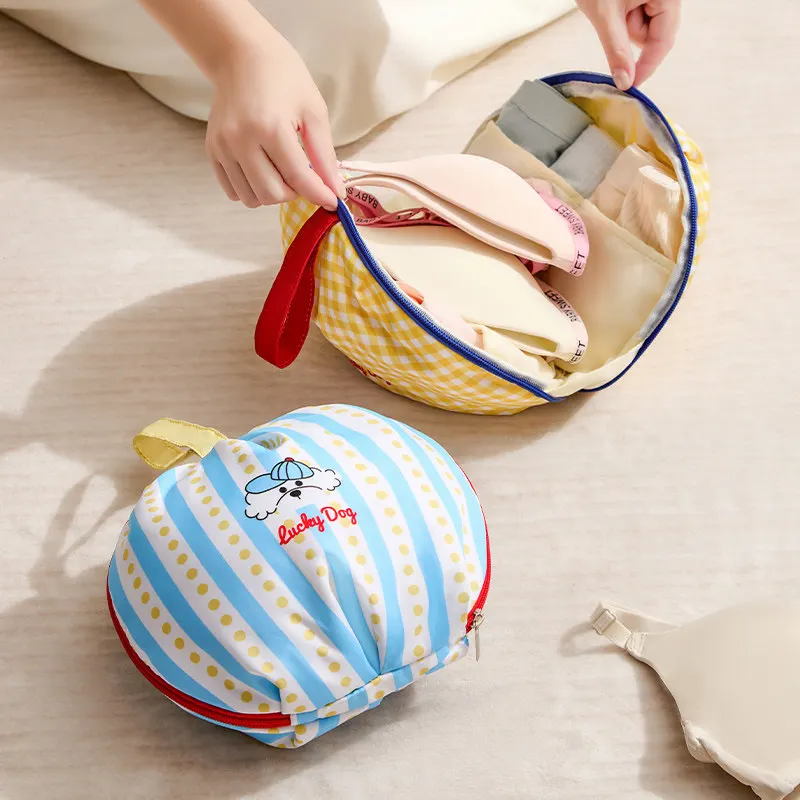 スリーインワン荷物収納バッグ-下着-靴下-ブラジャー収納バッグ-女性旅行必需品-個人衣類オーガナイザーバッグ-ナイロン素材