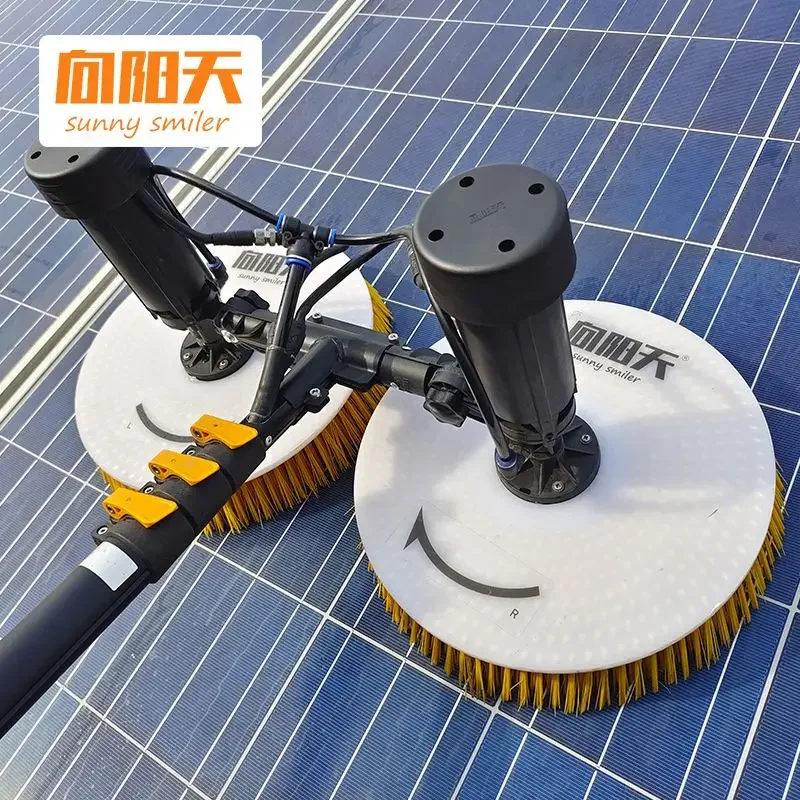 Sunnysmiler Solar Panel Cleaning Brush And Pole Kit Solar Panel Cleaning Robot solar panel cleaning equipment spin scrubber AC