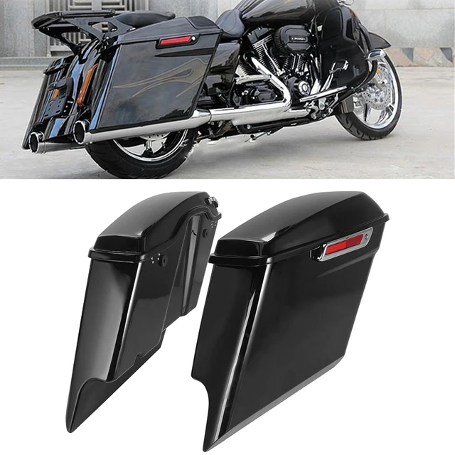 Motocyklowe 5-calowe wydłużone sakwy twardy kufry boczne do Harley Touring Road King Street Glide 2014+