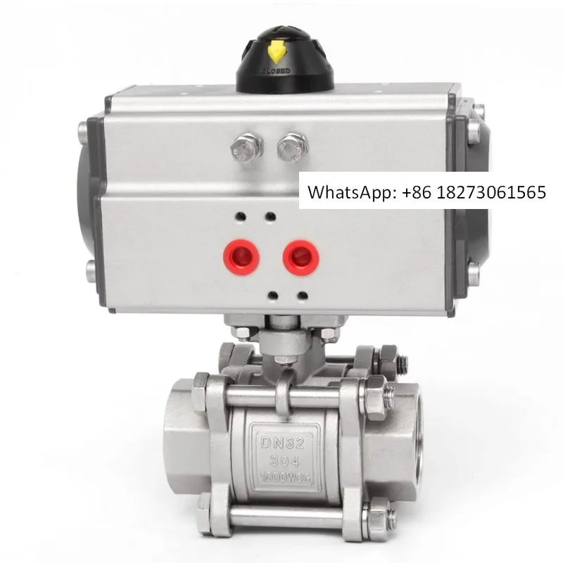 

Threaded stainless steel pneumatic ball valve 304 internal thread high temperature three piece AT/GT quick opening Q611F-16