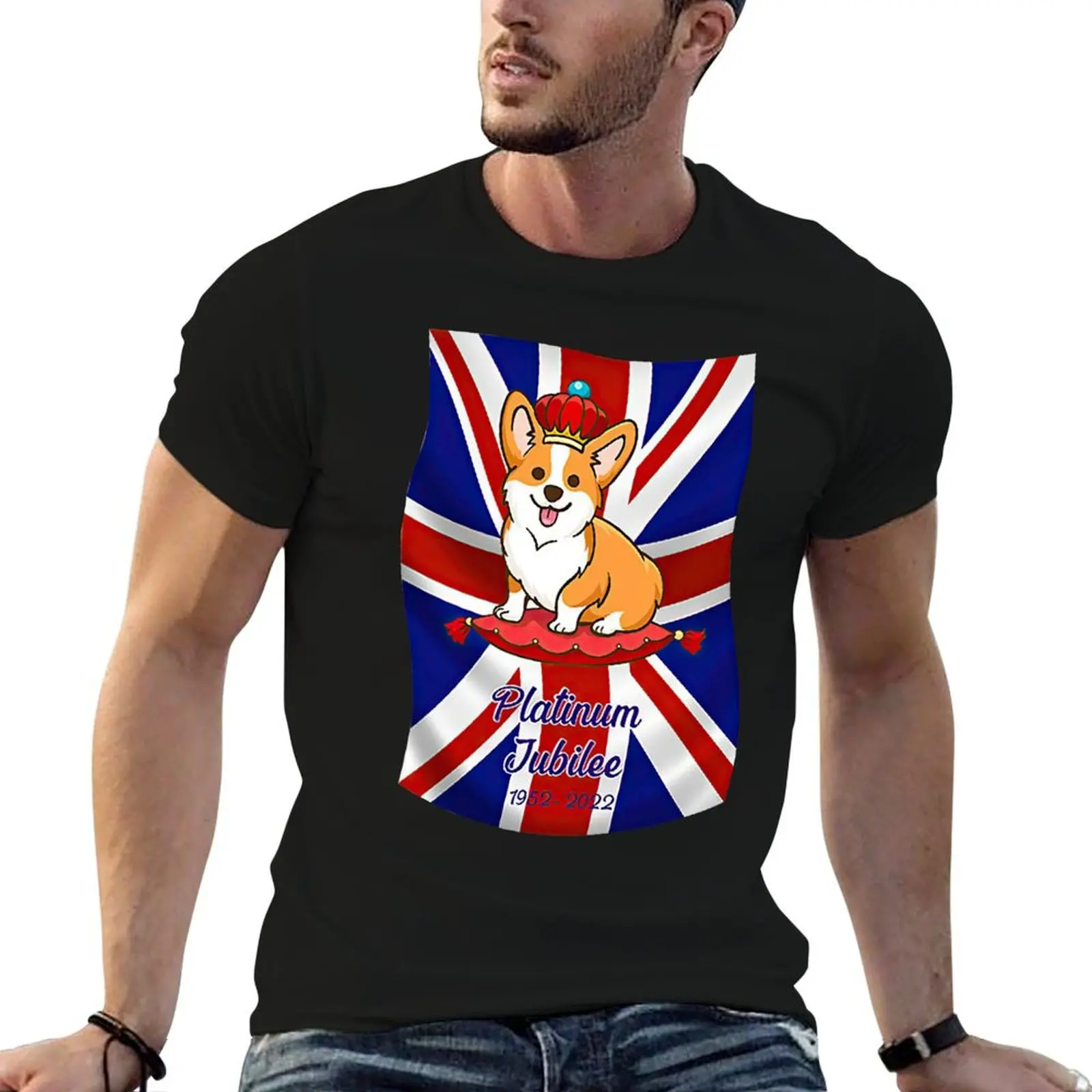 

Platinum Jubilee 2022 Corgi Cute T-Shirt t shirts for man slim fit t shirt personalised T-Shirt