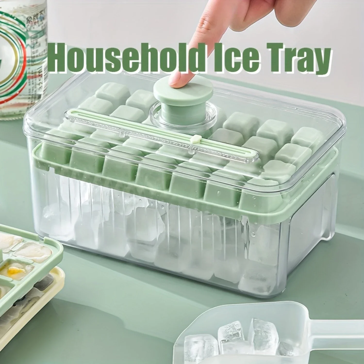 Large Capacity Silicone Ice Cube Tray - Food Grade, Easy Release, Perfect For Soft Drinks & Whiskey, Essential Kitchen Gadget