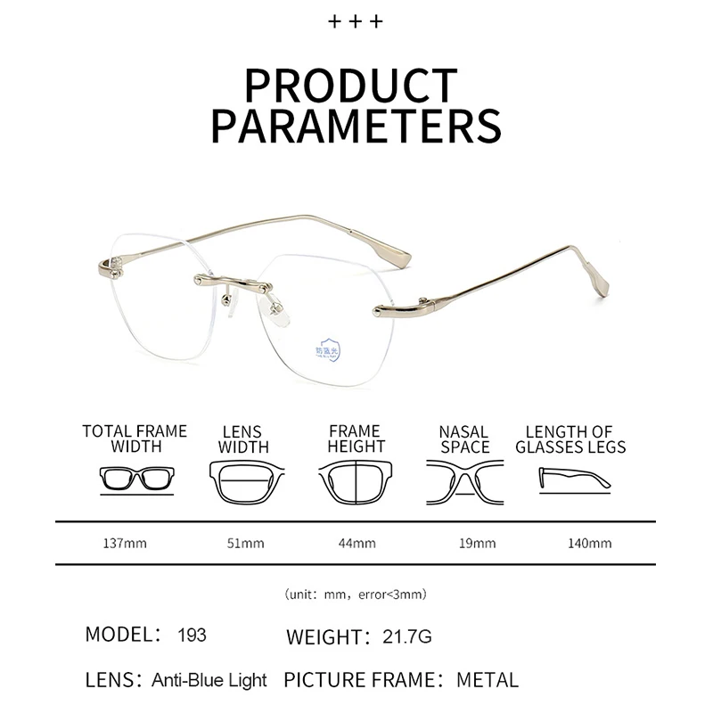 جديد بدون شفة مكافحة نظارات الضوء الأزرق للنساء مصمم أزياء الرجال الضوء الأزرق حجب الكمبيوتر حملق العصرية مكتب التبعي #5