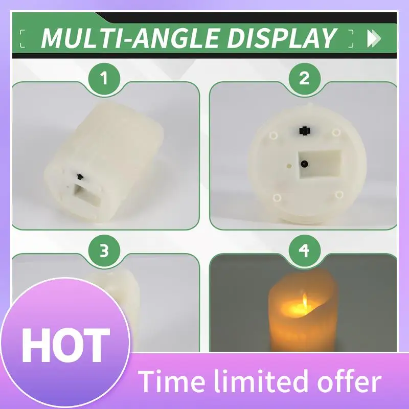 

B69C LED Candles, Flickering Flameless Candles,Rechargeable Candle, Real Wax Candles With Remote Control