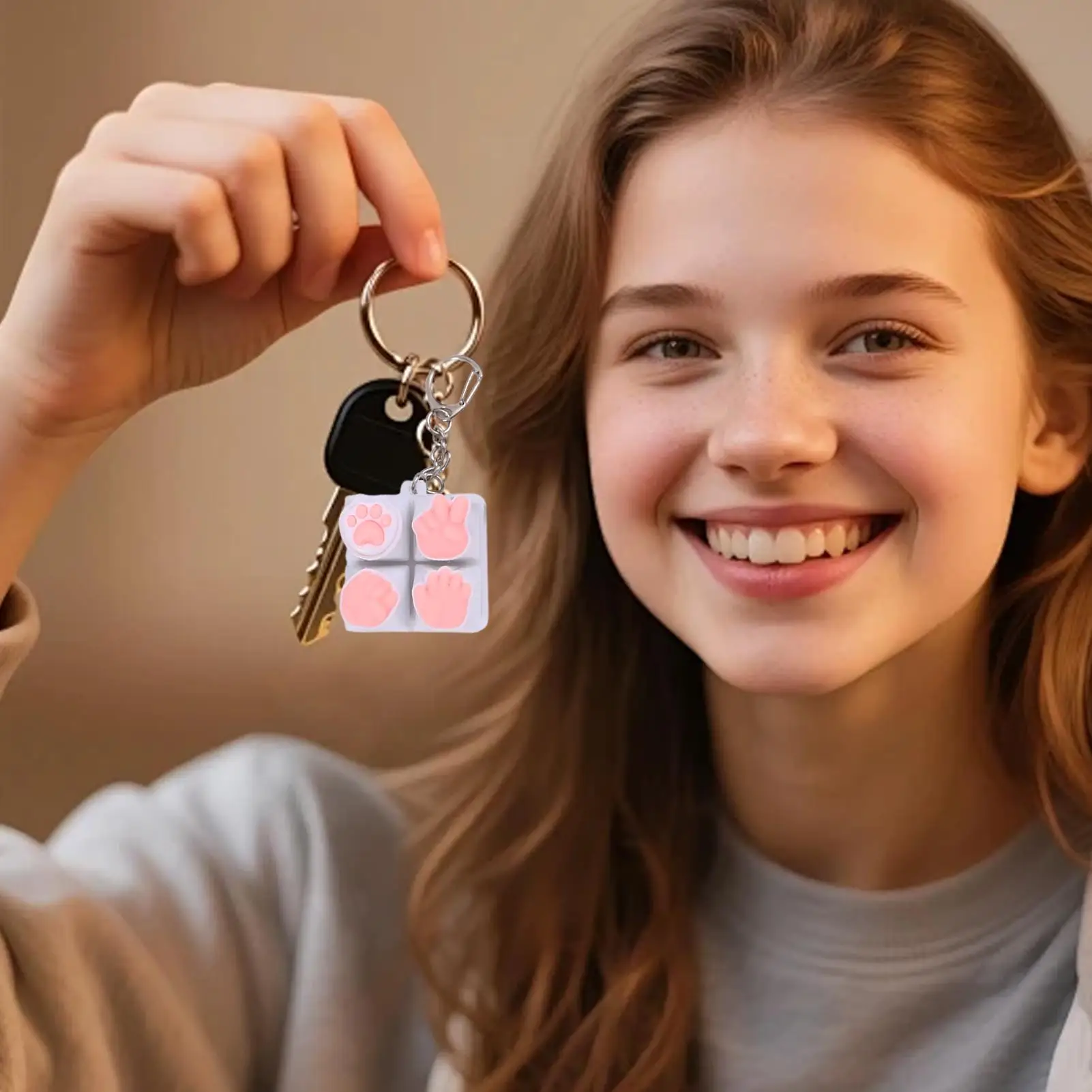 Klawiatura Klikająca Zabawka Sensoryczna w Kształcie Kociej Łapki, Uspokajająca, Dźwiękowa, Klawiatura Klikająca na Imprezy, Spotkania, do Domu, Klasy, Szkoły, do Użytku Wewnętrznego