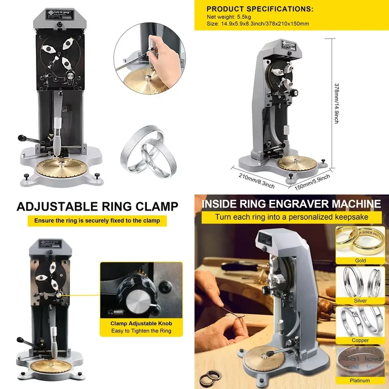 Auble Mini Hand Bending Machine Jewelry Making Tool Rings Earrings Bangles Stainless Steel Wire Rolling Metal Forming Press