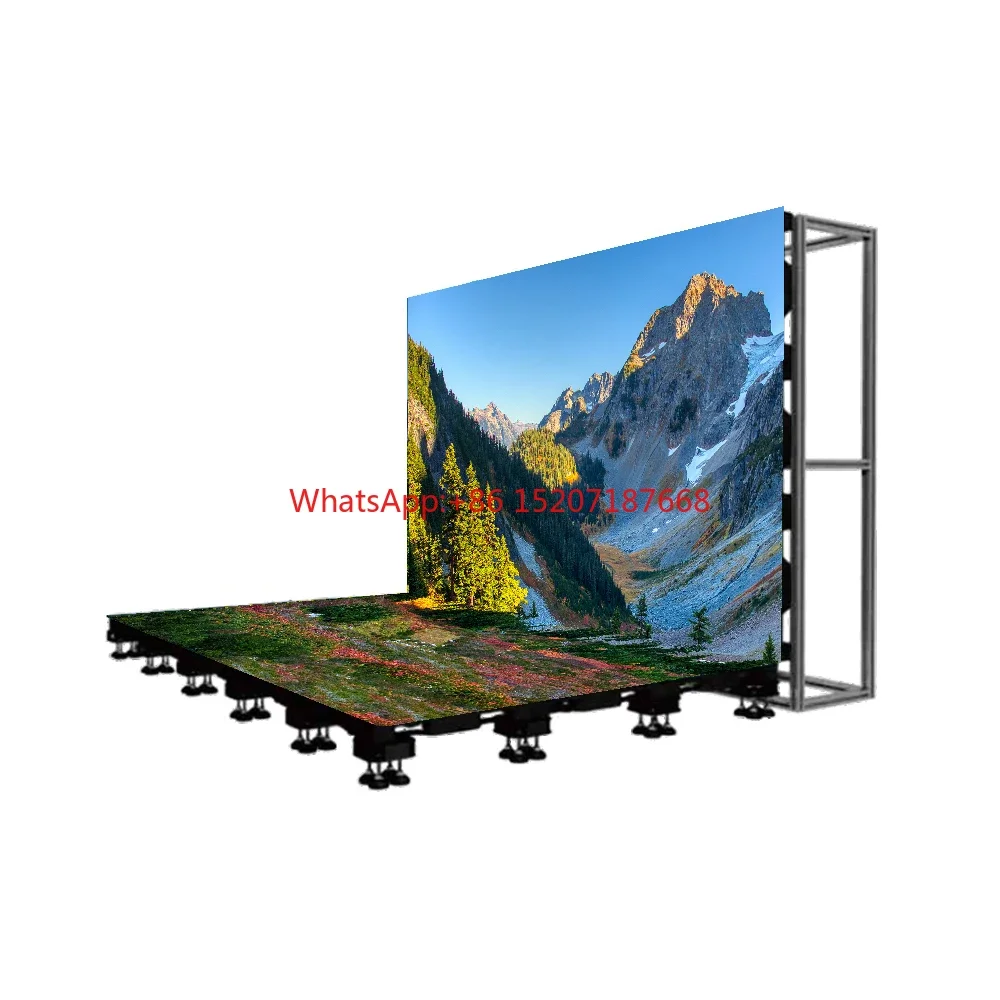 HD Full color Indoor Outdoor P4.81 interactive Shopping mall P3.91 dance floor tiles video display led stage show floor screen