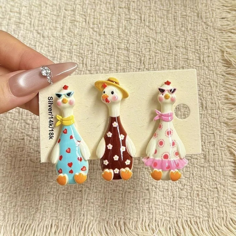 5Pcs Cute Cartoon Duck Hair Clips for Women Girls, Sweet Kawaii Side Bangs Hairpin Hair Accessories