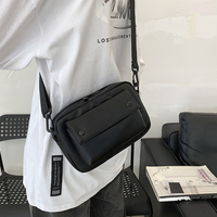 Working Style Bag Small Shoulder Bag Couple Casual Pu Material Messenger Bag New Trendy Brand Shoulder Bag One Pack