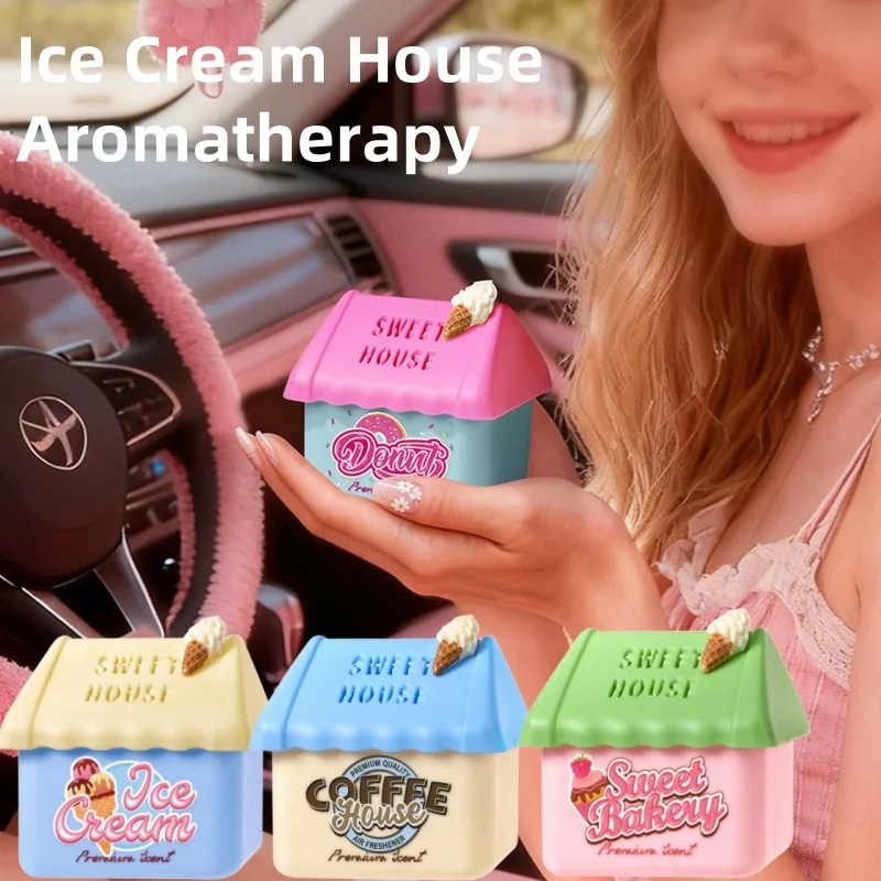 Leuke Ijs Effen Geur Rijke Vanille Koffie Voedsel Geur Badkamer Wc Luchtverfrisser Deodorant Draagbare Auto Luchtverfrisser