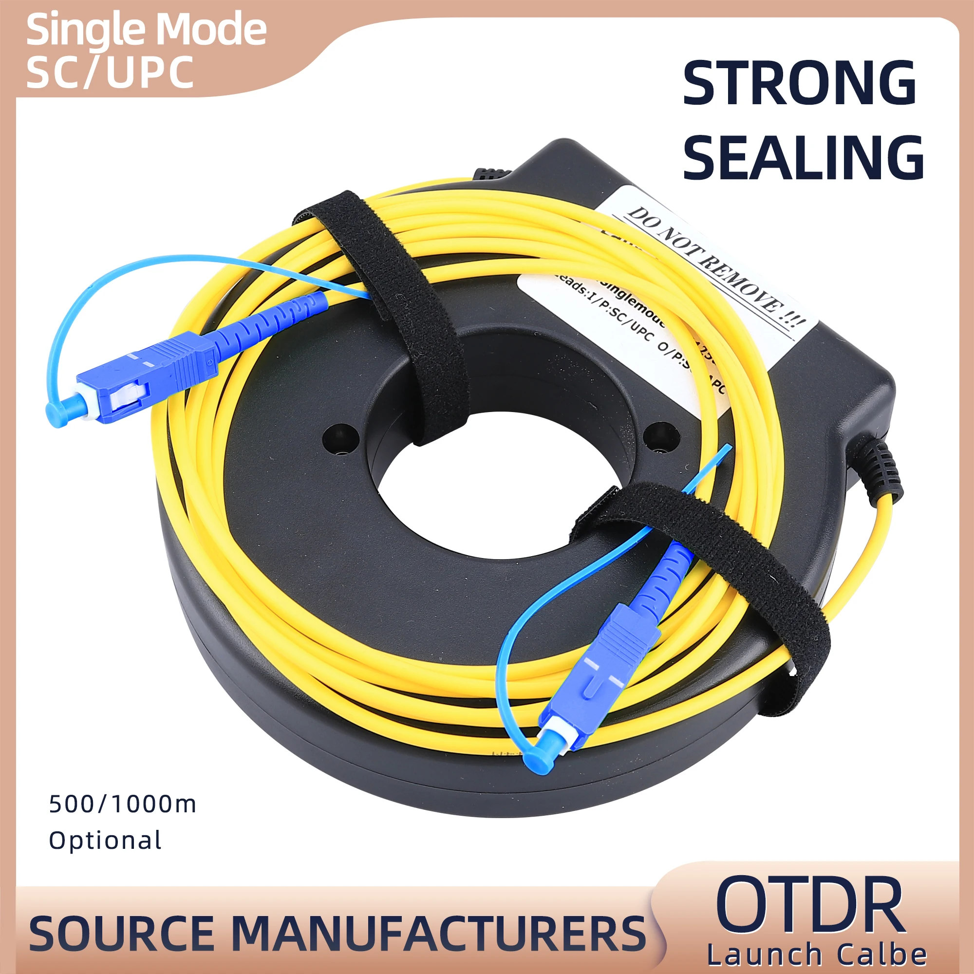 SC/UPC-SC/UPC OTDR Dead Zone Eliminator Fiber Rings Mini Portable Optical Launch Cable Box 300M/500M/1000M Extension