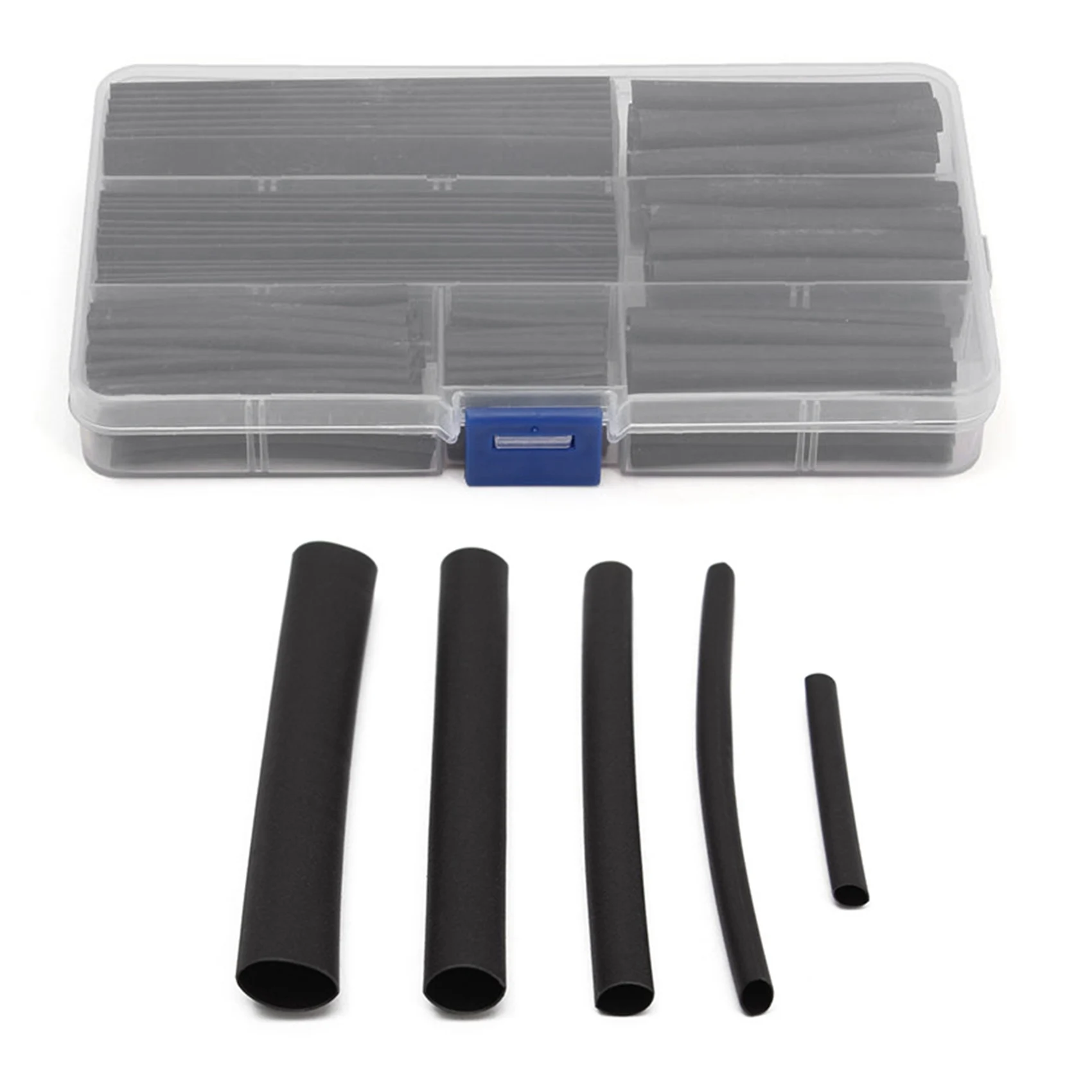 A36T-300Pcs Wire Black Case Set Heat Shrink Tubing Wrap Tube Assorted Sleeves
