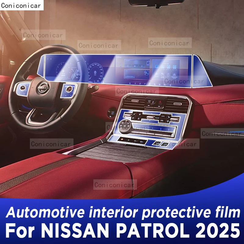 

For NISSAN PATROL 2025 Panel Dashboard Navigation Automotive Interior Protective Film TPU Anti-Scratch
