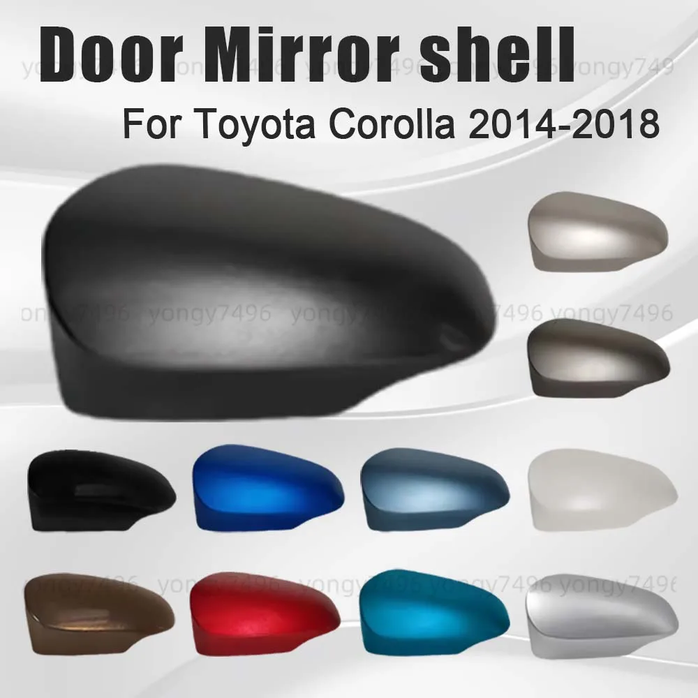 

Protective Cover Super White Grey Metal Door Mirror Shell For Toyota Corolla 2014 2015 2016 2017 2018 Car Rearview Accessories
