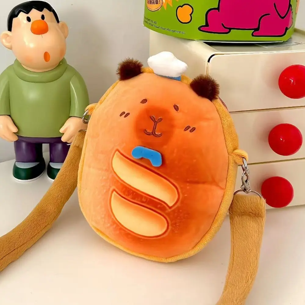 

Kawaii капибара плюшевая сумка на плечо мультяшная кукла животное сумка через плечо японский стиль форма хлеба портмоне подарки на день рождения