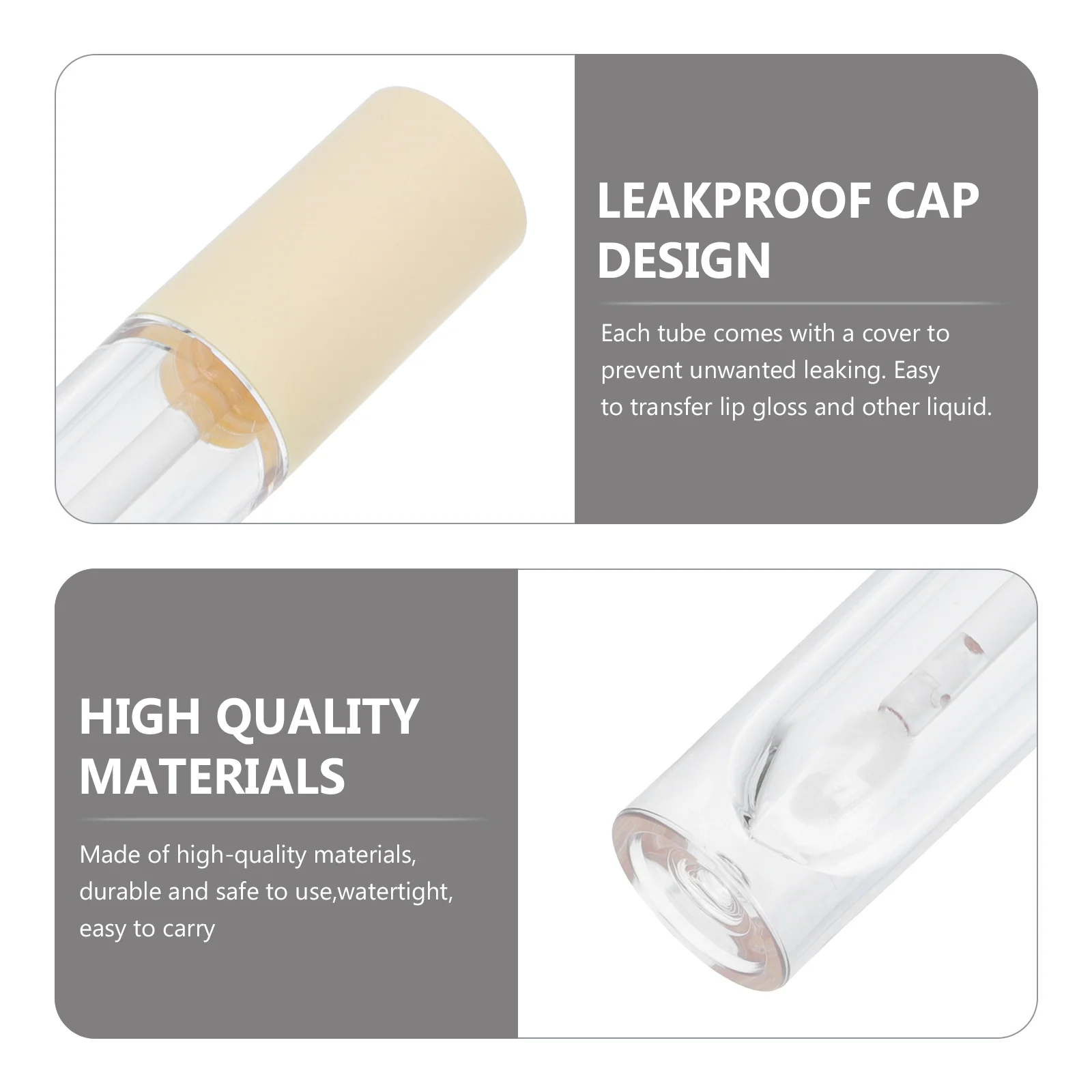 

3Pcs Empty Lip Gloss Tubes Premium Refillable Subpackaging Containers for DIY Lip Glazes Balm Mascara Portable Travel Use