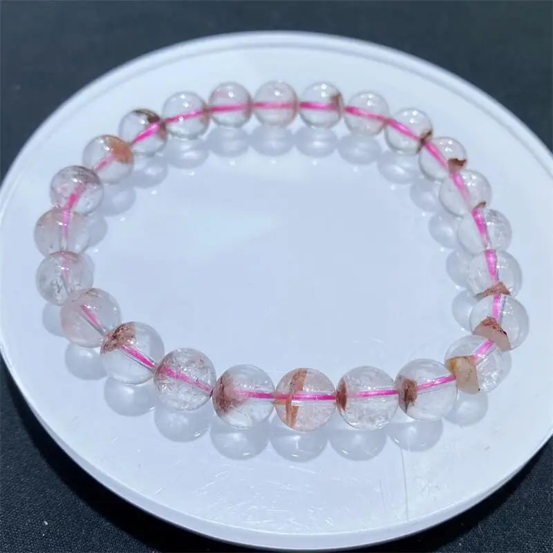 

Натуральный красный садовый кварцевый браслет из бисера, модные ювелирные изделия с кристаллами, женский исцеляющий фэншуй, праздничный подарок, 1 шт., 7/8/9/10/11 мм