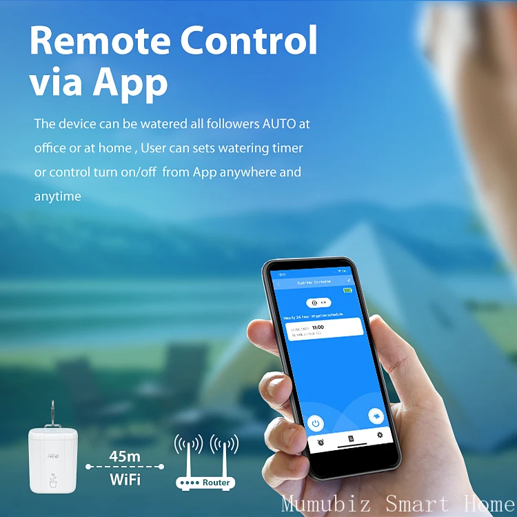 نظام الري التلقائي للنباتات بوعاء Tuya Smart WiFi نظام الري بالتنقيط التحكم عن بعد لـ ما يصل إلى 10 نباتات بوعاء