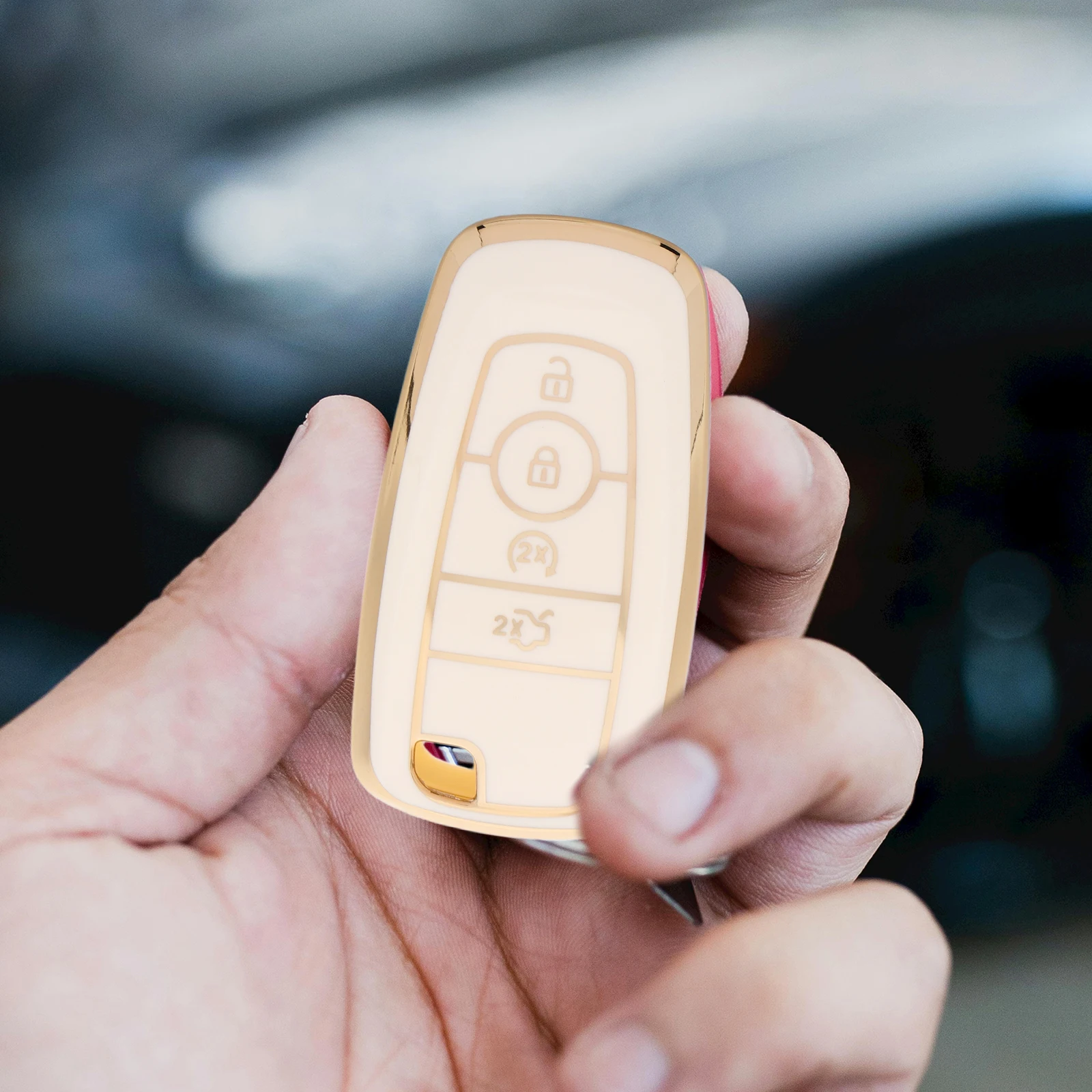 

Tpu Car Fob Shell Protector Scratch Resistant Durable Button Sleeve Easy Install Fits Multiple Models Unique Design Vehicle