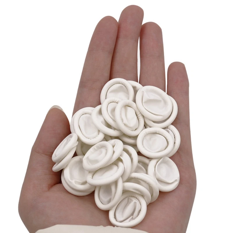 800 Pcs Anti-Statische Wegwerp Schoonheid Vinger Babybedjes Duurzaam Natuurlijke Latex Vinger Cover Praktische Ontwerp Make Hand Protector U90D