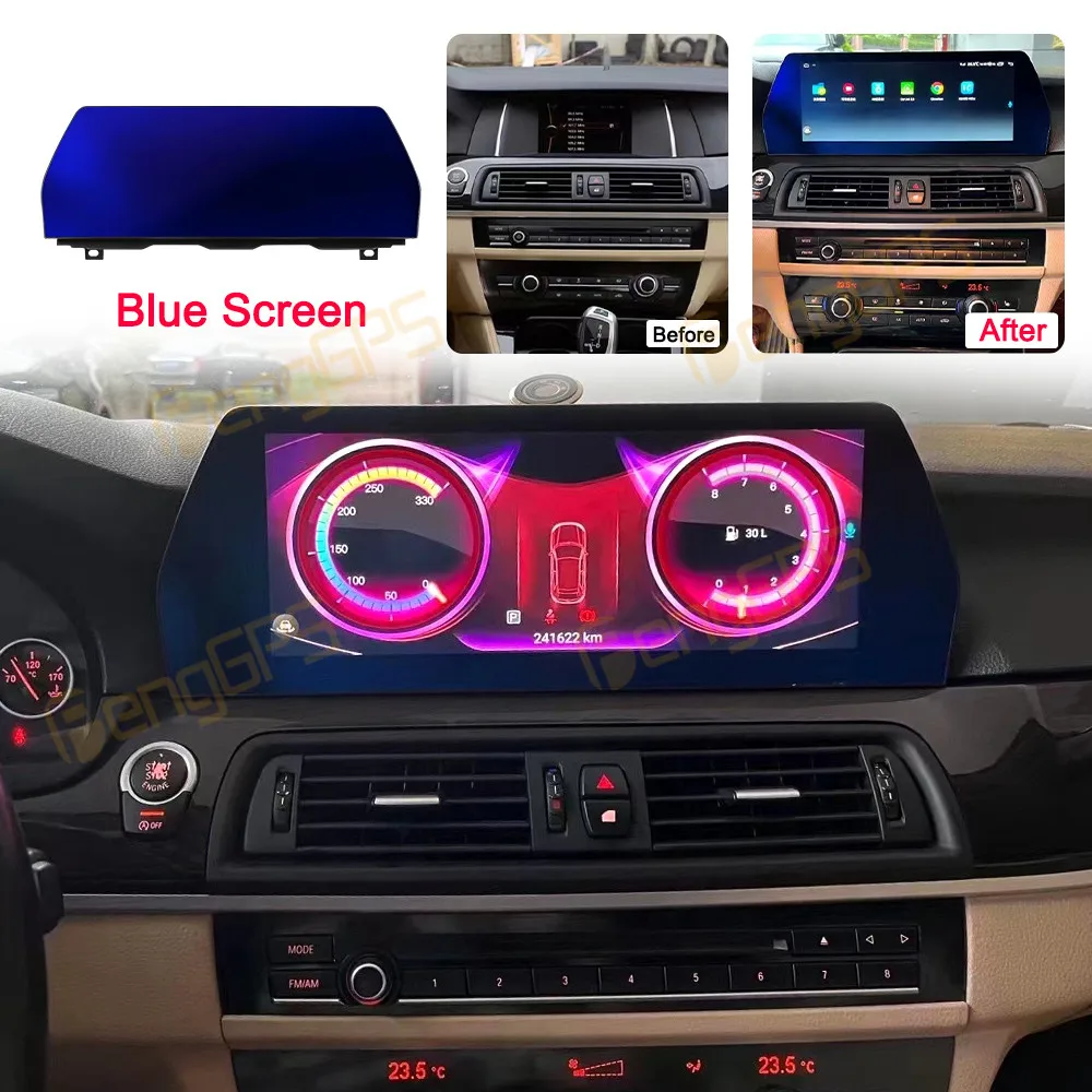 

12,3-дюймовый автомобильный радиоприемник CarPlay Android для BMW 5 серии F10 F11 F12 CIC NBT 2011-2017 Автомобильный радиоплеер с GPS-навигацией, головное устройство DSP