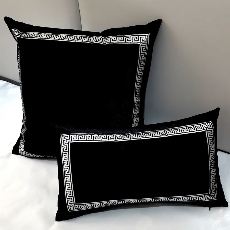 

Luxury Pillow Cover Velvet Embroidery Classic Design Cushion Cover 30x50 45x45 50x50cm Bedroom Decorative Pillowcase Livingroom
