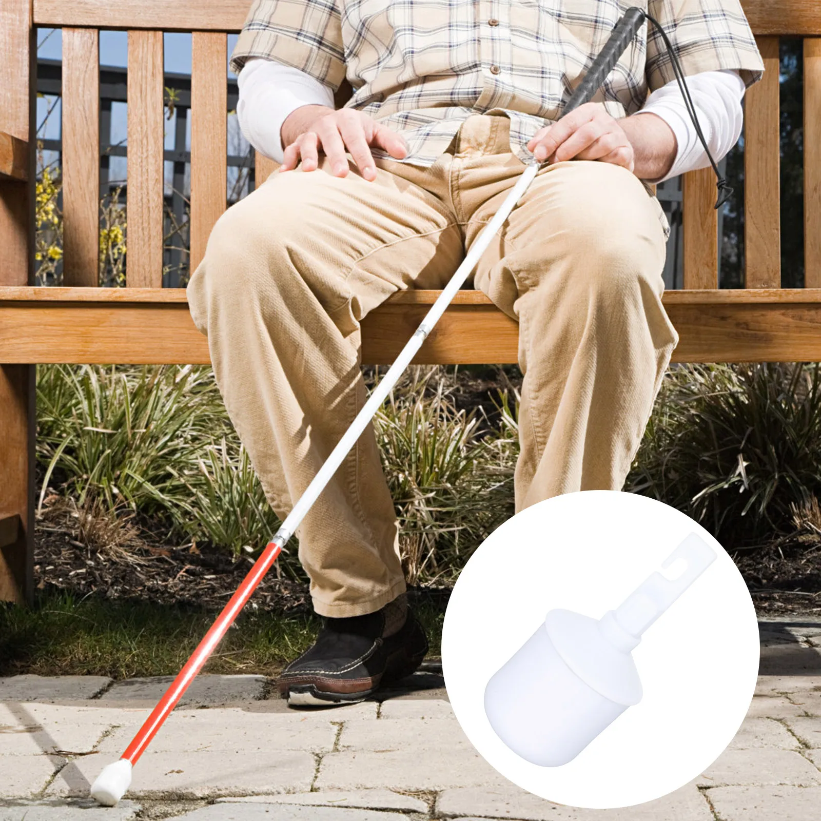 

Replacement Cane Tip Blind Walking Stick Rubber Pads Compact Crutch Tips Durable Non Slip Outdoor Accessories Health Care