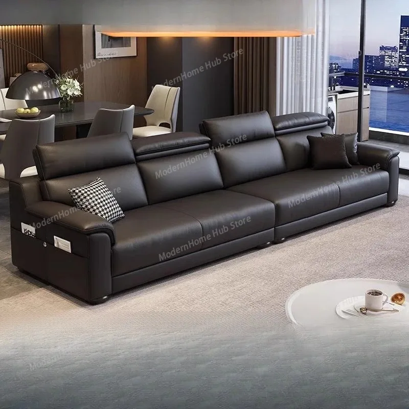 Classic Leg Living Room Sofas White Luxury Leather Modern Soft Lounge Sofa Leather Lounge Banken Woonkamer Furniture Home