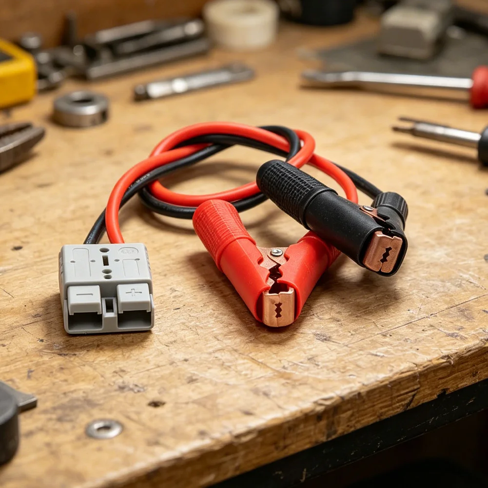 12V 24V Battery Connector with 50A Rating and Silver-Plated Conductors for Marine RV Automotive and Industrial Use