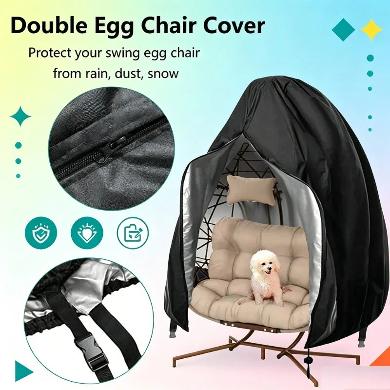 UV Resistant Outdoor Furniture Protector Hanging Chair Dust Shield Can Be Stored and Reused Protective Covers Height 190/230cm