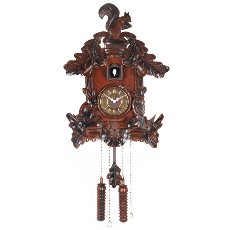 

Wall Clock Quartz Movement Swing Light Control Bird Box Electronic Wall Clock Accessories Living Room Decoration Gift