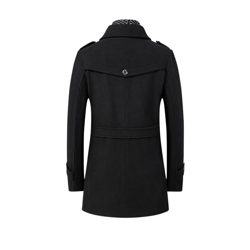 خريف شتاء جديد جودة عالية الرجال الموضة تنوعا العصرية معطف الصوف الذكور عادية