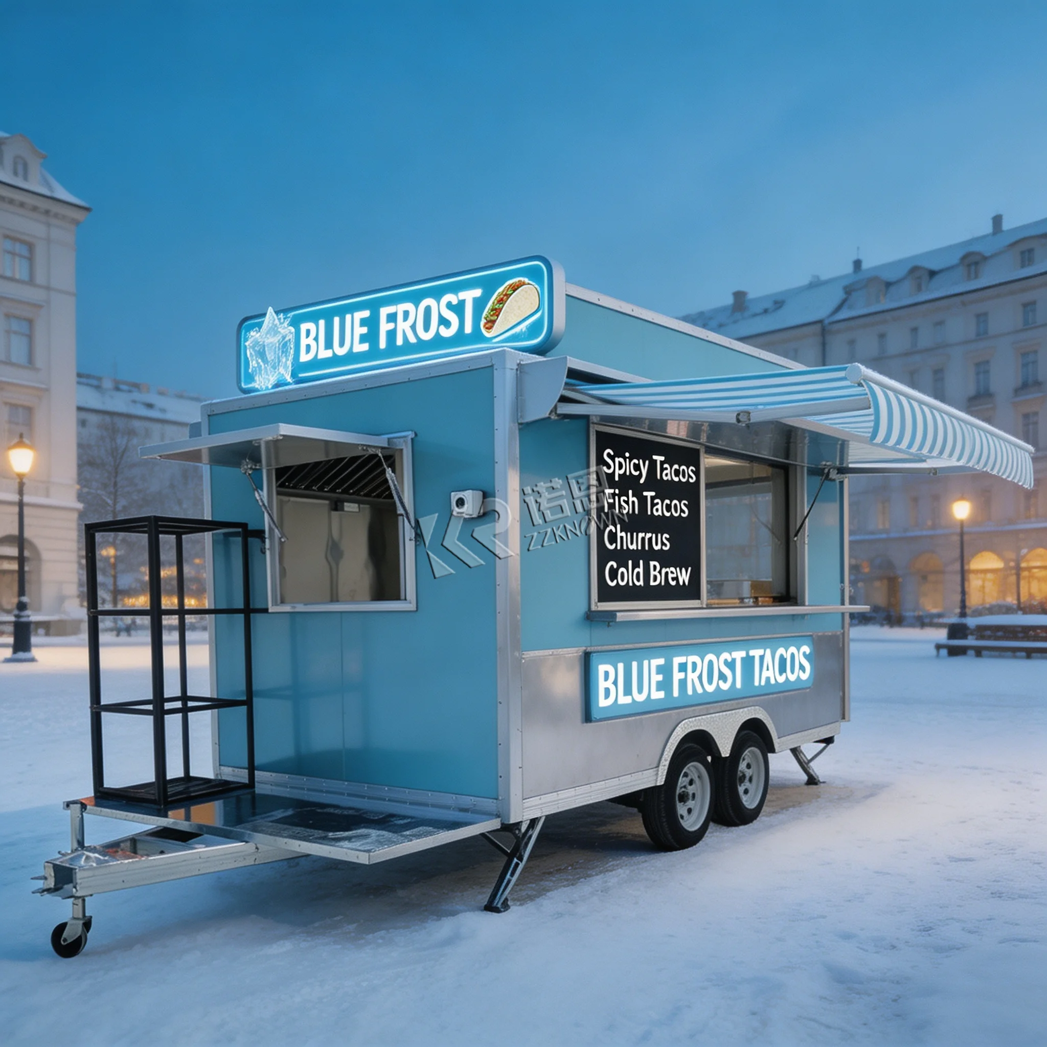 Customizable Concession Trailer Double Axle Commercial Mobile Restaurant for Street Franchise Park & Mall Pop-up Shop