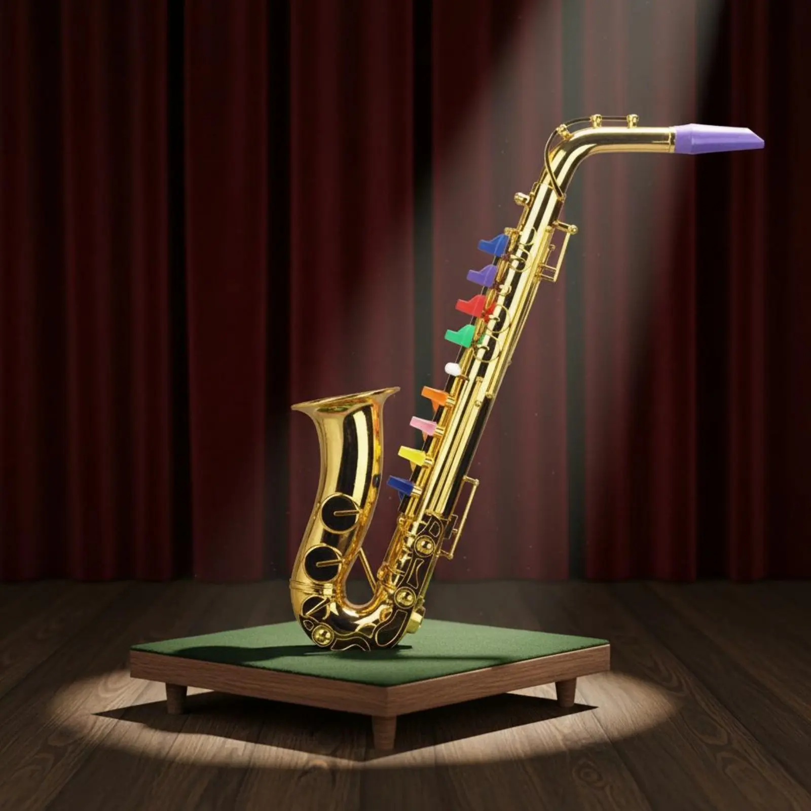 Toy Saxophone Simple to Operate Kids' Play Saxophone Kids Musical Instrument Set Improves Fine Movement Skills Toy Trumpet
