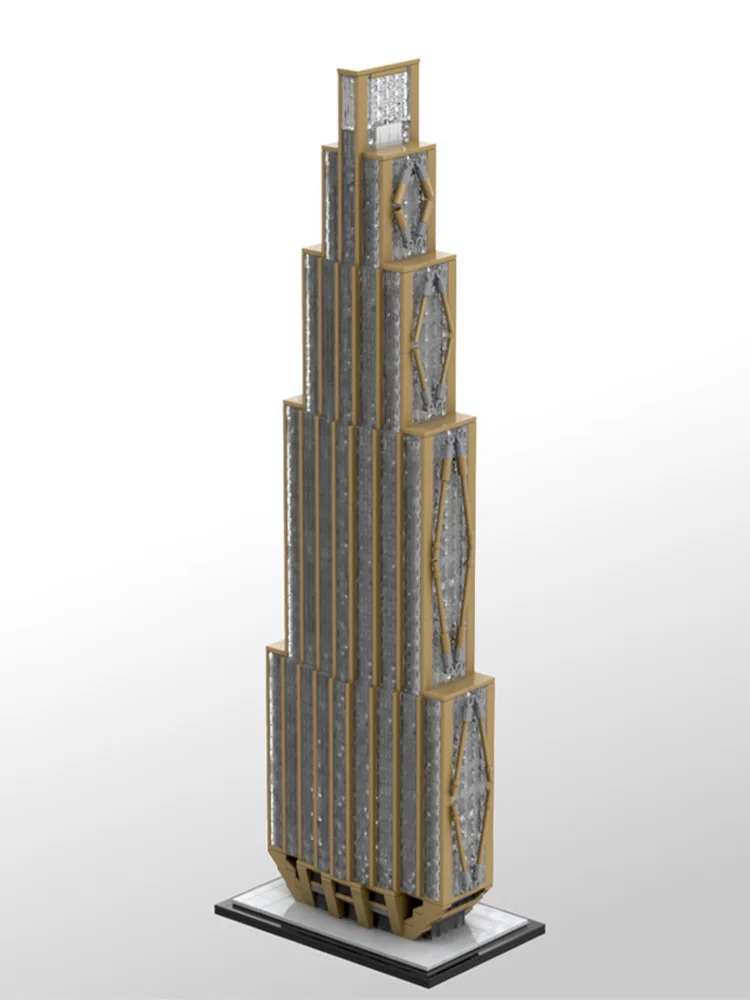 Klocki MOC na zamówienie, seria wieżowieców, 270 Park Avenue, model w skali 1:800, 3180 elementów, kreatywna zabawka do składania, prezent świąteczny dla każdego.