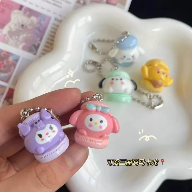 New Fashion Trend Kawaii Sanrio Helloes Kittys High Quality Perforated Resin Pendant Kuromi Melody Cinnamoroll Kuromi Accessorie