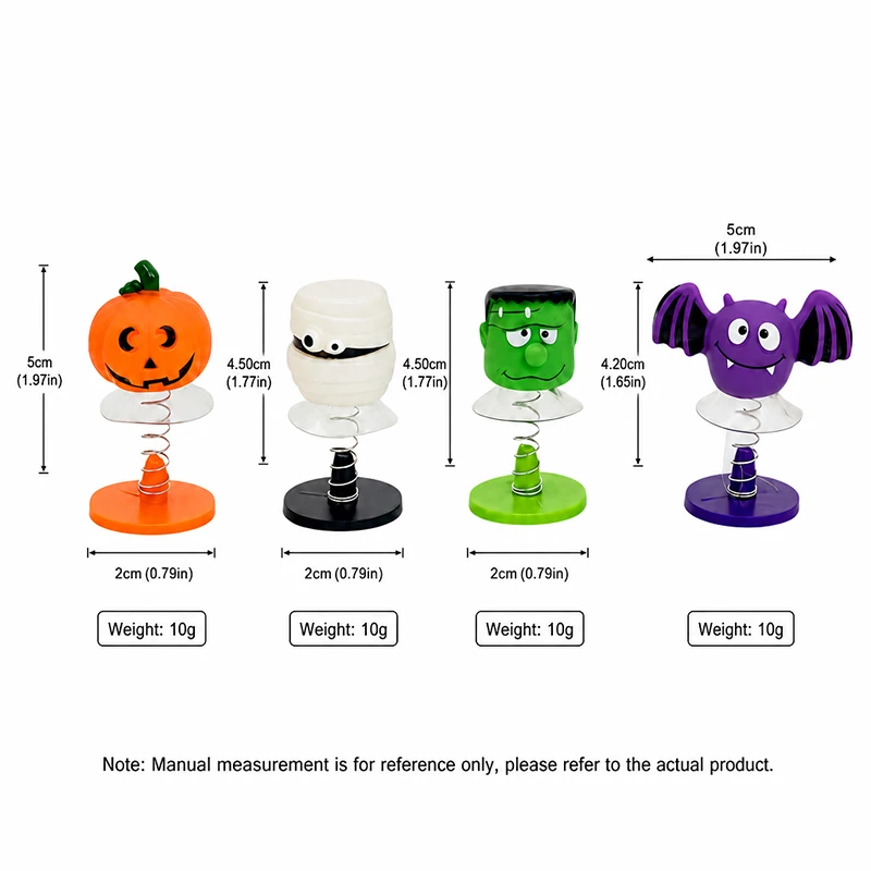 Halloween Children's Novelty Small Toy Suction Cup Bounce Doll Pumpkin Spring Bounce Monster Doll Tiny