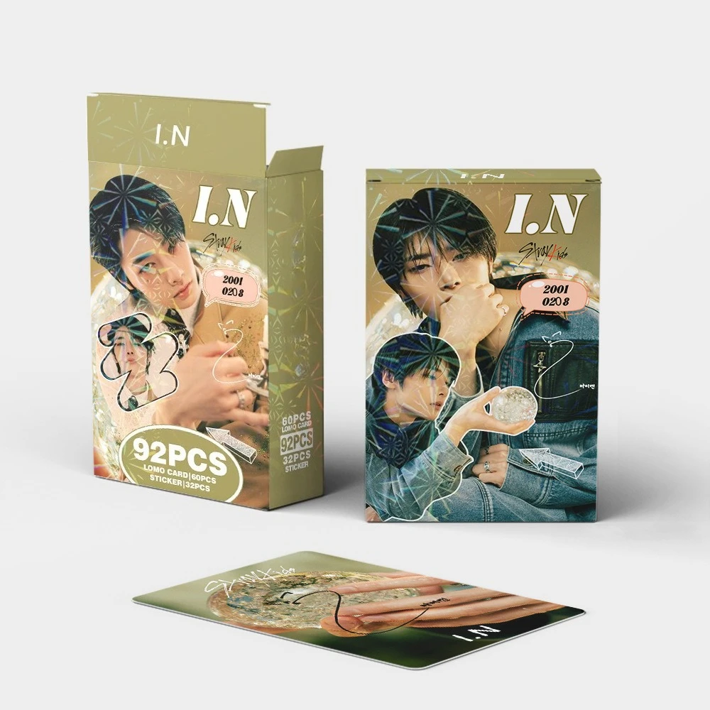 60 + 32 قطعة/المجموعة الكورية المعبود الجوف ألبوم جديد بطاقة الصور فيليكس Seungmin HyunJin Photocard لمحبي جمع