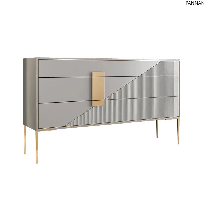 

Modern simple Italian solid wood six-chest cabinet, drawer, hallway cabinet, living room light luxury storage cabinet