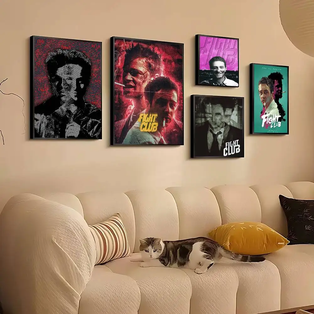 Film Fight Club Film Poster Kraft Club Bar Paper Vintage Posters Wall Art Painting Bedroom Study Stickers