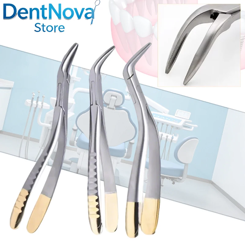 

Dental Extracting Forceps Curved Root Tweezers Maxillary Residual Root Removal Tool for Teeth Extraction Dental