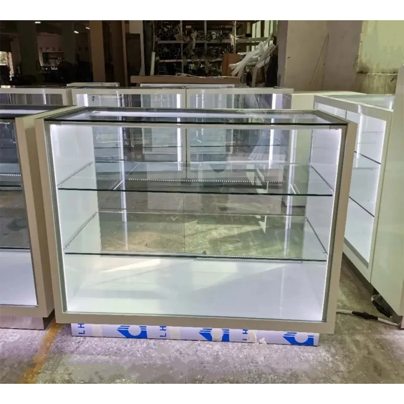 Kunden spezifische voll kosmetische Vitrine Parfüm Display Kiosk modernes Design ver mittel bare Parfüm Glas Display Vitrine