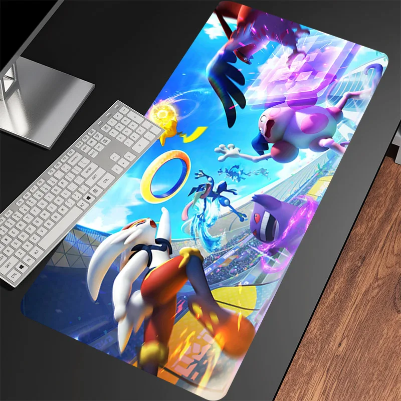 XXL Mousepad P-Pikachues tastiera Gaming PC Table Mat Anime Laptop Office Mouse Pad Computer Gamer Playmat Edge Locking Deskmat