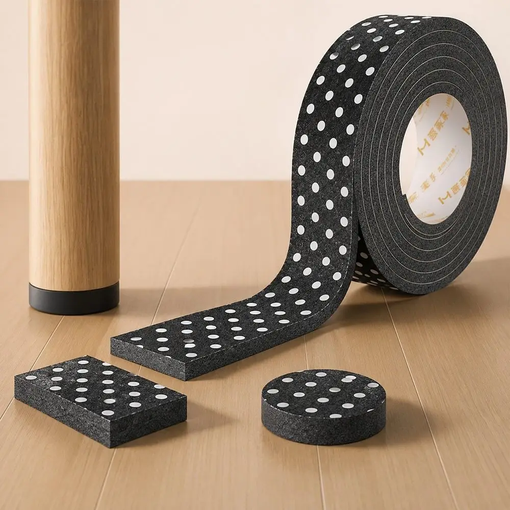Self Adhesive Chair Foot Pads Anti Slip Wear Resistant Furniture Pads Noise Reducing Cuttable Furniture Protectors Office Use