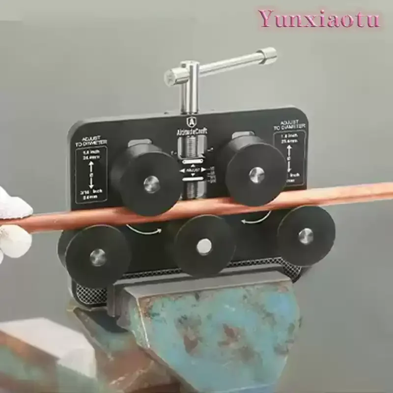 Professional Manual Pipe Straightener for Brake Tubing 3/16 Inch to 1 Inch with Rolling Wheel Durable High Precision