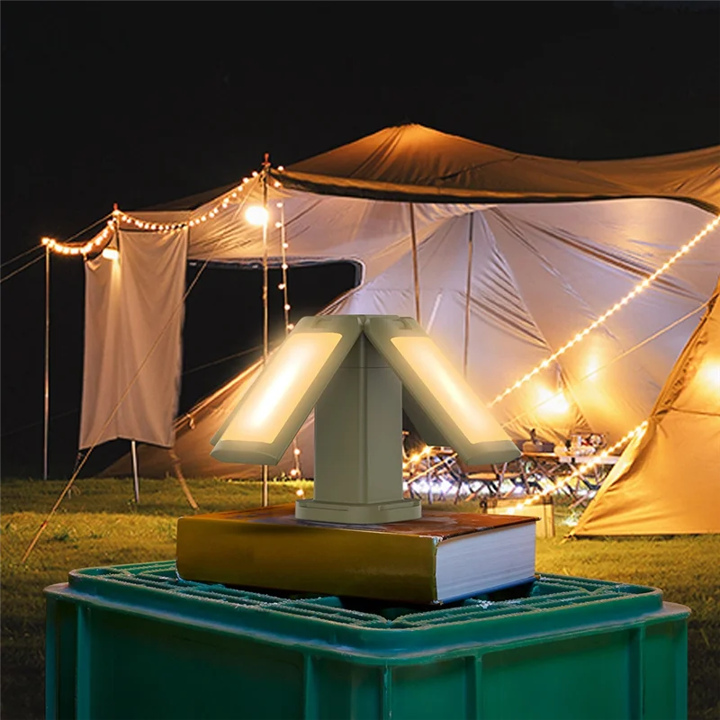 B06C-فانوس تخييم قابل للطي قابل لإعادة الشحن، مصباح LED بقدرة 14000 مللي أمبير في الساعة للخيمة الخارجية، مقاوم للماء IPX5، أضواء تخييم 6000LM