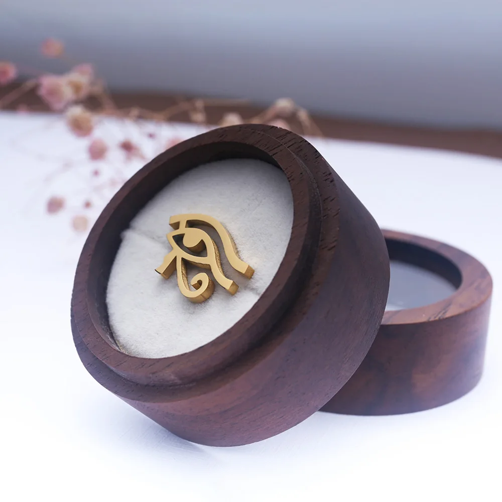 

Винтажная брошь «Глаз Гора», мужской значок из нержавеющей стали, древний египетский талисман, мужская рубашка, украшение для костюма, праздничный подарок